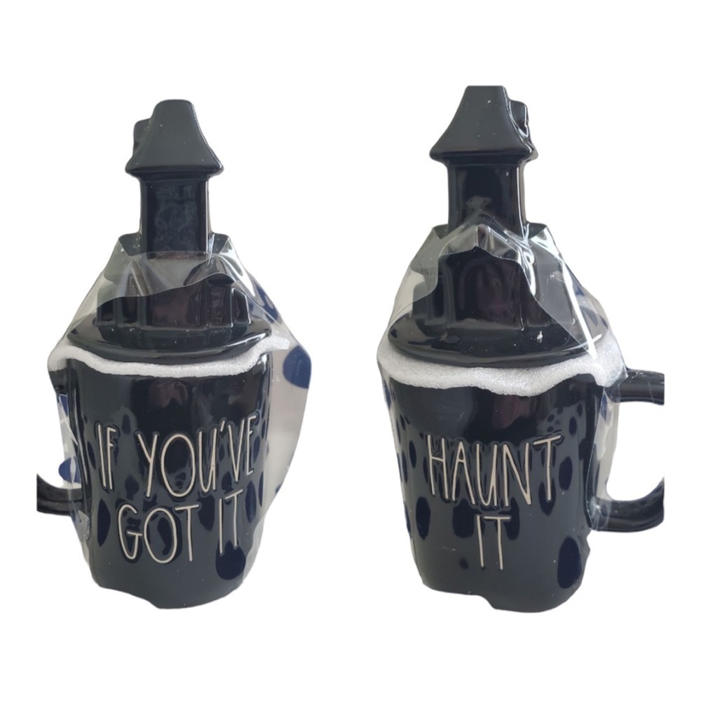 🎃 RAE DUNN If You Got It Haunt it Figural Mug NEW Magenta Collection with Lid